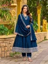 Yashika By Aanchi Vichitra Silk Embroidery Anarkali Kurtis Set 
